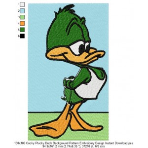130x180 Cocky Plucky Duck Background Pattern Embroidery Design Instant Download